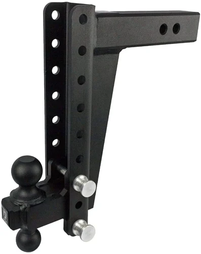 HD2512-2T.webp Bulletproof Hitches HD2512 Heavy Duty Adjustable 2-Ball Mount Trailer Hitch For 2.5" Receiver, 12" Drop/Rise, 12-22K
