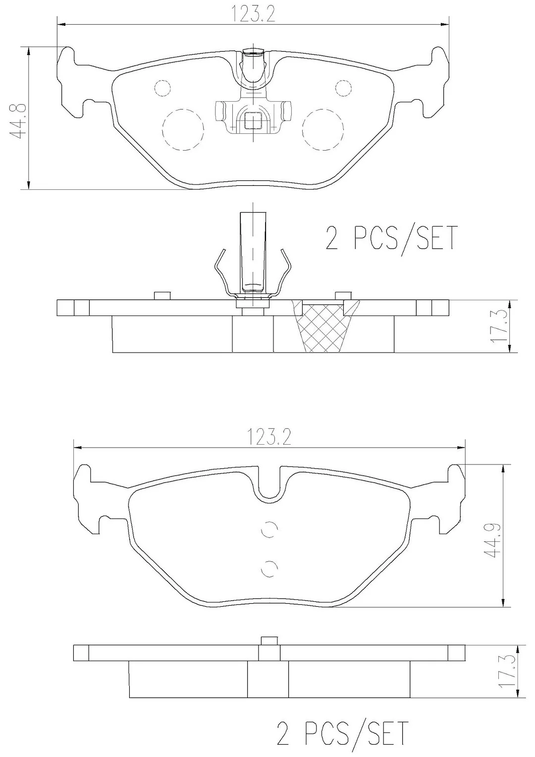 Brembo P06025N Brake Pad - Set Of 4